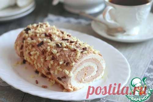 Меренговый рулет со сметанным кремом – кулинарный рецепт