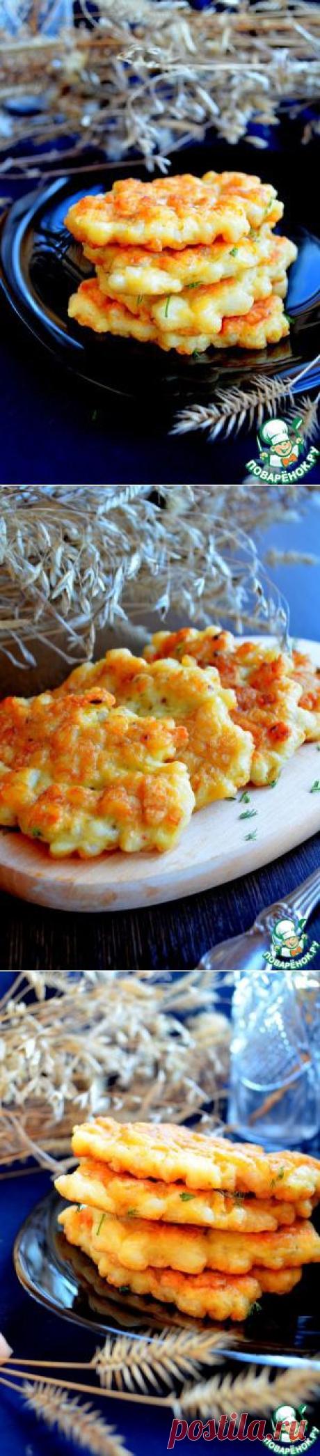 Кукурузные оладушки из кальмара и рыбы - кулинарный рецепт