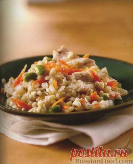Рецепт: Орзотто с курицей и сыром на RussianFood.com