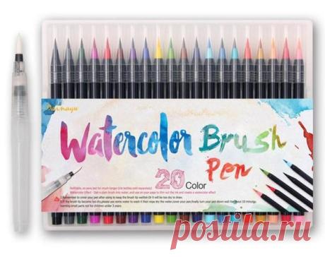 Watercolor Brush Pens - 20 Piece Set – Sugar & Cotton