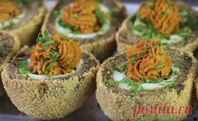 Закуска из фарша и яиц-вкусно,сытно и оригинально