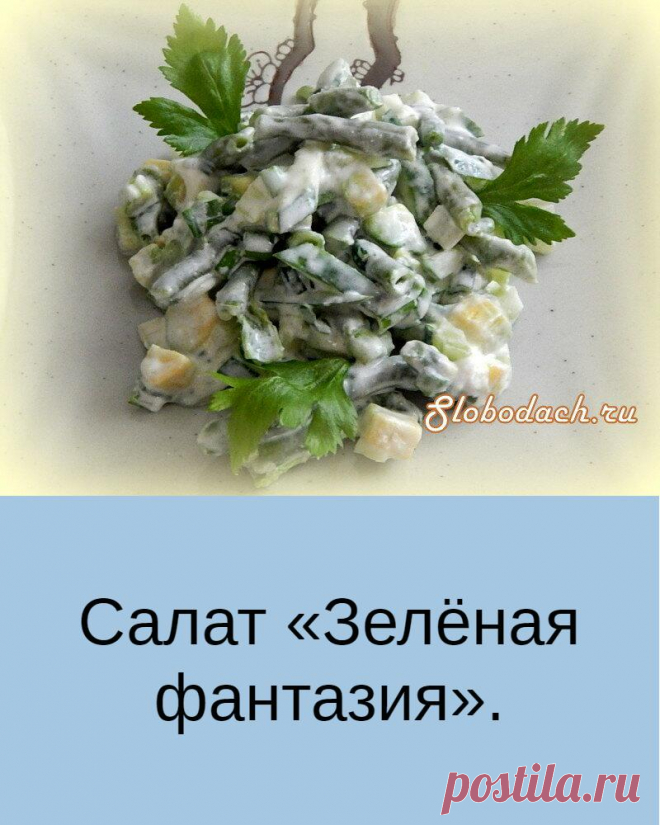 Салат «Зелёная фантазия».