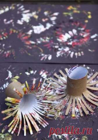 Рисуем фейерверк - Поделки с детьми | Деткиподелки