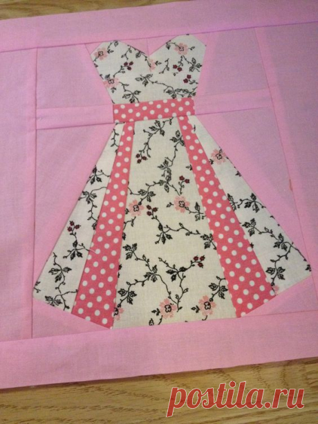 Quilt block 1 - my vintage dresses quilt | Quilted Items