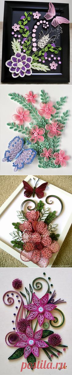 (27) quilled flowers | квиллинг панно