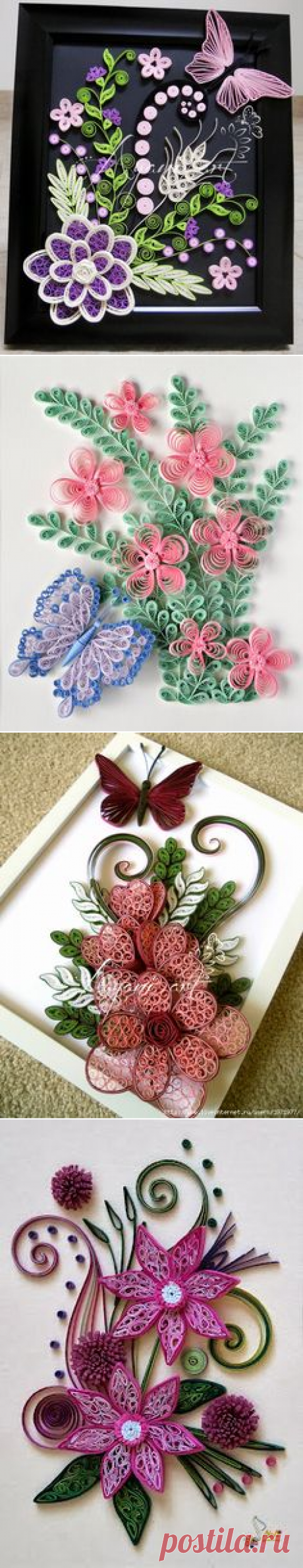 (27) quilled flowers | квиллинг панно