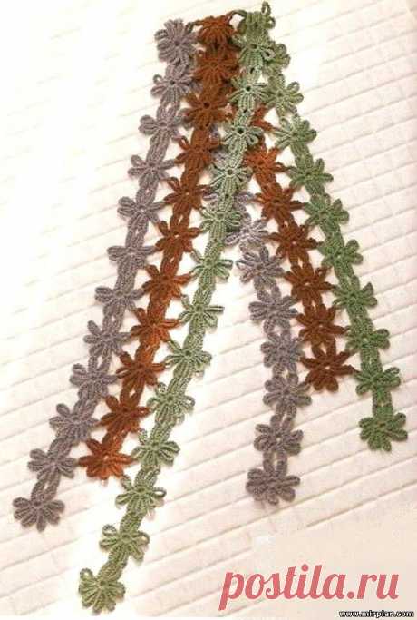 Шарфик цветочная цепочка 1