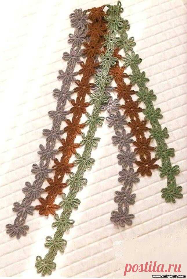 Шарфик цветочная цепочка 1