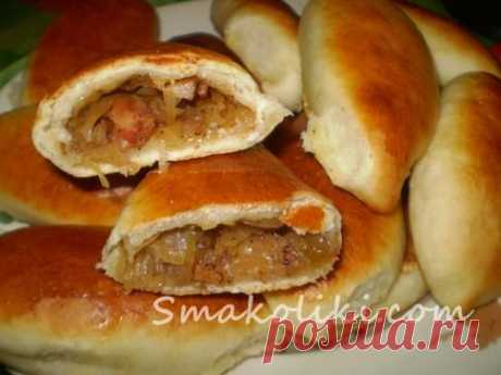 Пирожки с капустой и копченостями печеные. Пошаговый рецепт с фото на Smakoliki