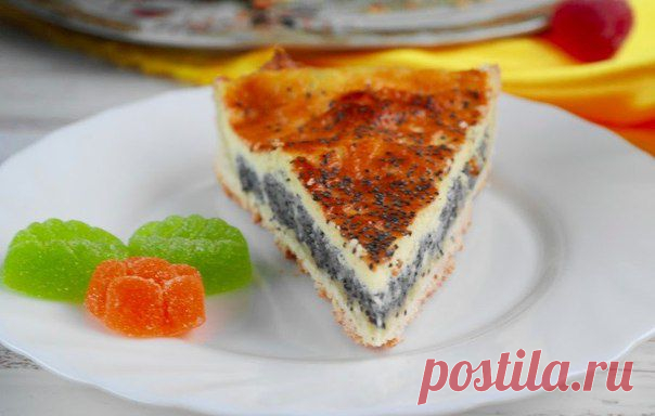 Тарт с маковой начинкой и сметанным суфле