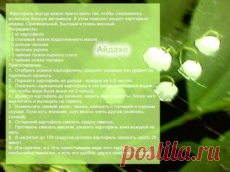 Рецепты - Айдахо