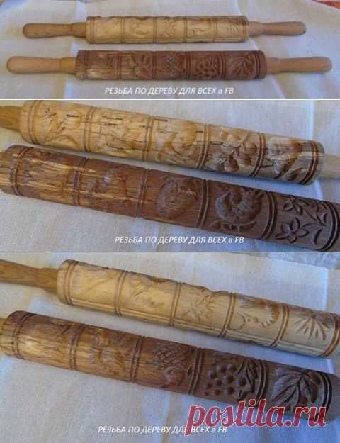 Резные в прямом и переносном смысле скалочки от Фёдора Свинцова.
Материл - бук
Покрытие - масло