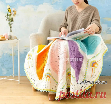 Плед ромбами крючком схема | Ladynweb.ru