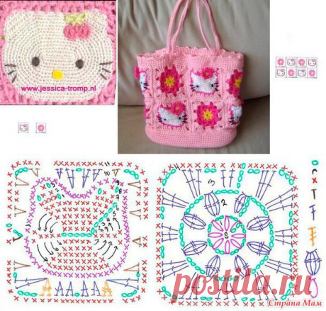 Сумка для девочки Hello Kitty (Схема) - Все в ажуре... (вязание крючком) - Страна Мам