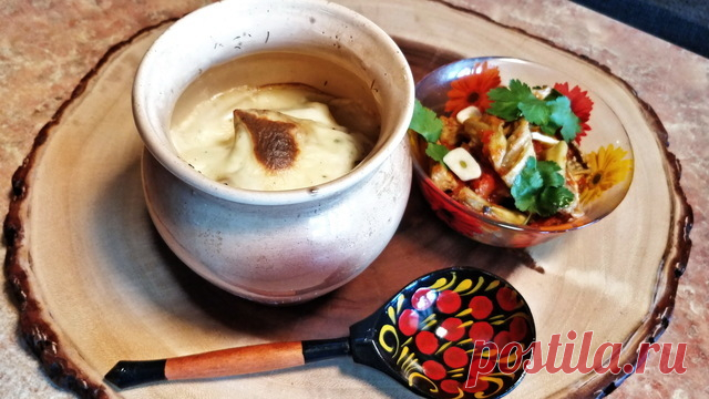 Мясо с картошкой и грибами под соусом в горшочках – пошаговый рецепт с фотографиями