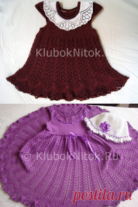 Платье от OlgaPolga | Вязание для девочек | Вязание спицами и крючком. Схемы вязания.