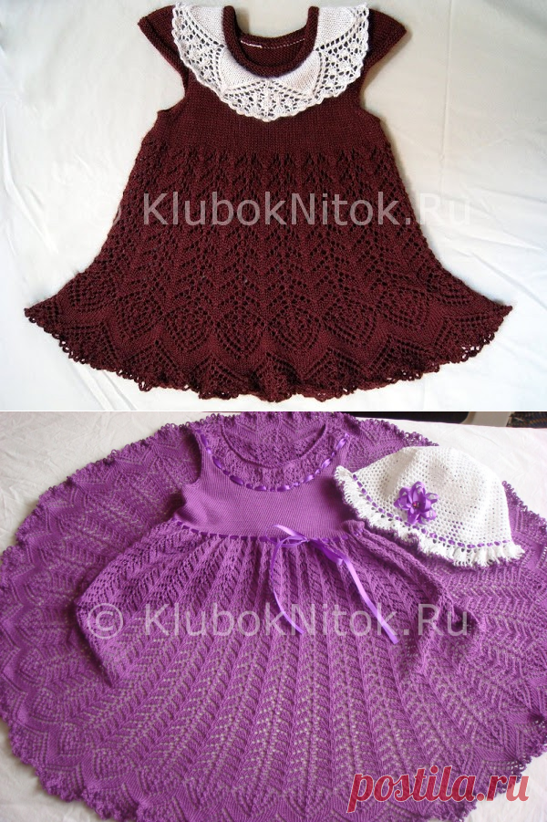 Платье от OlgaPolga | Вязание для девочек | Вязание спицами и крючком. Схемы вязания.