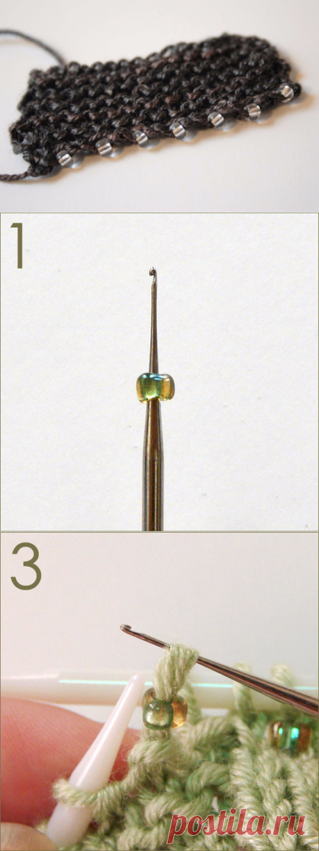 Чудо способ: как вязать с бисером на толстых спицах