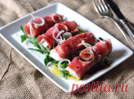 Рулетики из ветчины с моцареллой - Портал «Домашний»