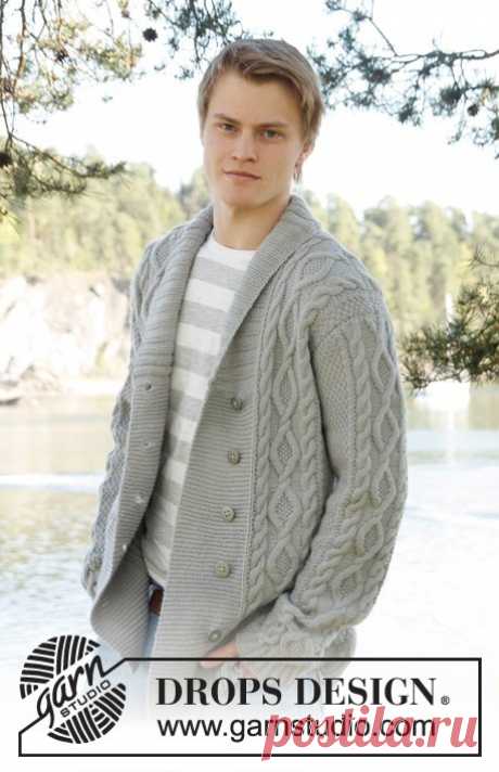 Жакет "Rambling Man"

Размер(ы): S - M - L - XL - XXL – XXXL

Вам потребуется: 900-950-1050-1150-1250-1350 г пряжи DROPS LIMA от Garnstudio, цвет № 9010, светло-серый 
ПРЯМЫЕ СПИЦЫ DROPS № 4 - или соответствующий размер для получения образца: 21 п. и 28 р. лиц. гладью = 10 x 10 см. 
КРУГОВЫЕ СПИЦЫ DROPS № 3.5 (80 см) - для резинки. 
ПУГОВИЦЫ DROPS МЕТАЛЛИЧЕСКИЕ, № 542: 5 шт. для всех размеров

ПЛАТОЧНАЯ ВЯЗКА (прямыми и обратными рядами)
Вязать все ряды лицевыми.
ПРИМЕЧАНИ...