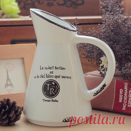 vase wedding Picture - More Detailed Picture about Free Shipping New 2015 Zakka Vintage Mini Ceramic Milk Jug Vase Letters Vase Flower Pot 13 Cm Height Picture in Vases from Cindy's Professional Hair Accessories Shop | Aliexpress.com | Alibaba Group