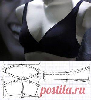 Выкройки женской одежды. Построение выкройки бюстгальтера. | Иллюстрированные курсы по кройке и шитью. Как сшить бюстгальтер? Где скачать выкройку бюстгальтера? Постройте своими руками бесплатно!