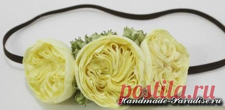 Английская роза Дэвида Остина из ткани - Nebka.Ru