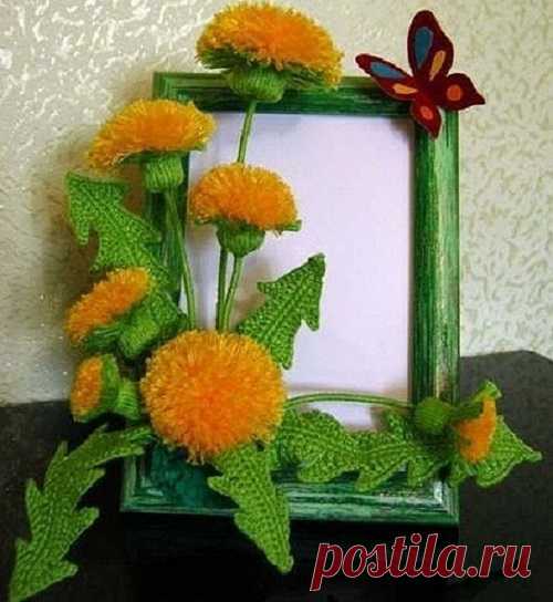 ДЕЛАЕМ ОДУВАНЧИКИ ИЗ ПРЯЖИ.