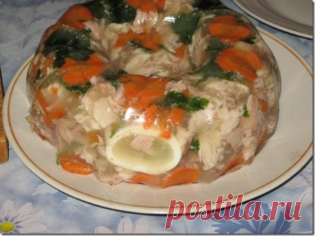 Вкусно и празднично красиво: Заливное из курицы