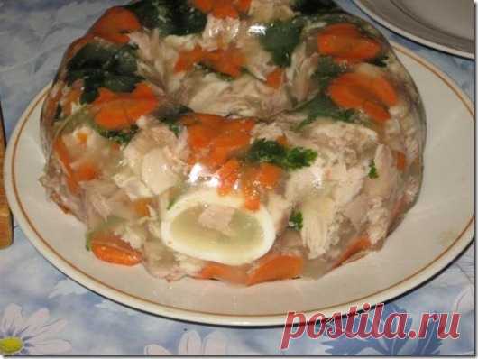 Вкусно и празднично красиво: Заливное из курицы