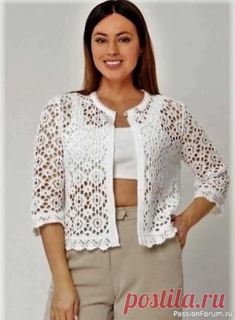 Летний ажурный кардиган. МК | Вязание для женщин спицами. Схемы вязания спицами