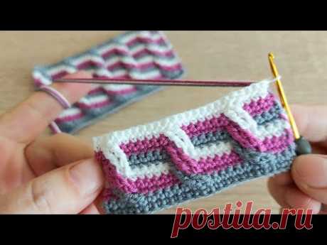 3D SUPER EASY CROCHET KNITTING.. TIĞ İŞİ YAPIMI KOLAY BATTANİYE YELEK ATKI BERE ÖRGÜ MODELİ..