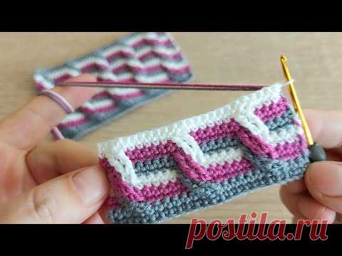 3D SUPER EASY CROCHET KNITTING.. TIĞ İŞİ YAPIMI KOLAY BATTANİYE YELEK ATKI BERE ÖRGÜ MODELİ..