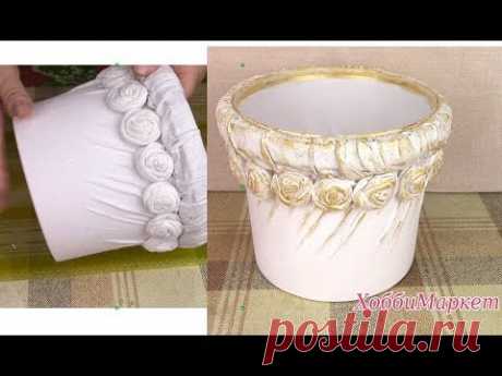 Doniczka DIY z różami. HobbyMarket