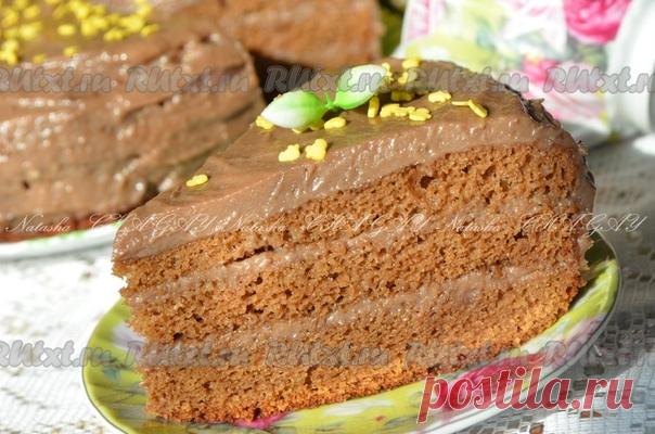 Бисквитный торт на сгущенке 