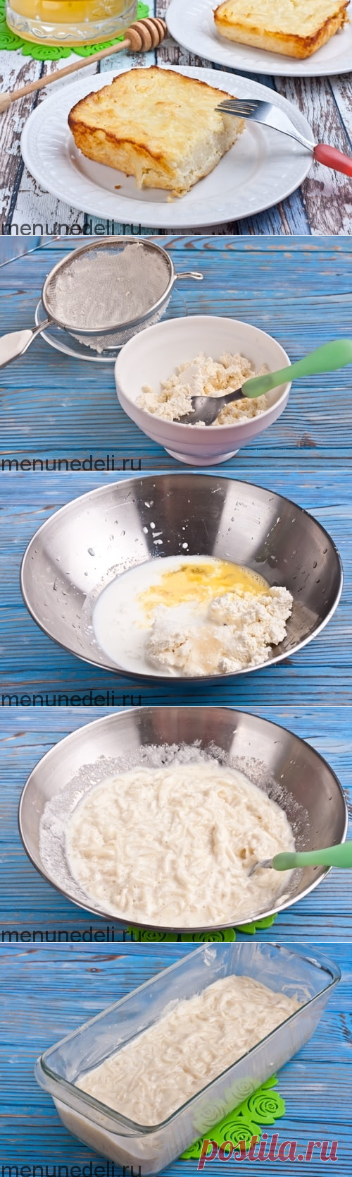 Рецепт запеканки из макарон с творогом как в детском саду / Меню недели