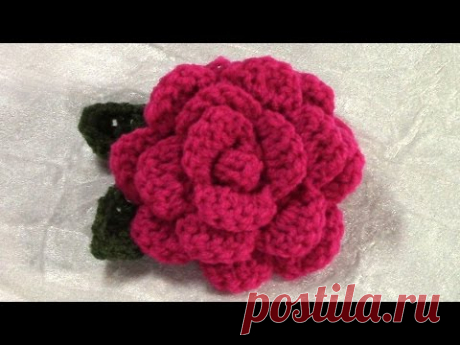DIY Crochet Flower, Tutorial, Crochet Flower/ Leaf Pattern
