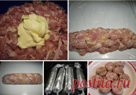 КОЛБАСА ДОМАШНЯЯ КУРИНАЯ БЫСТРОГО ПРИГОТОВЛЕНИЯ - ОБАЛДЕННЫЙ ВКУС! ИНГРЕДИЕНТЫ : • 1 кг. бедро куриное (без костей) • 7-8 зубчиков чеснока • 0,5 ч.л. перец черный (молотый) • 0,5 ч.л. приправа для курицы ( напишу что туда