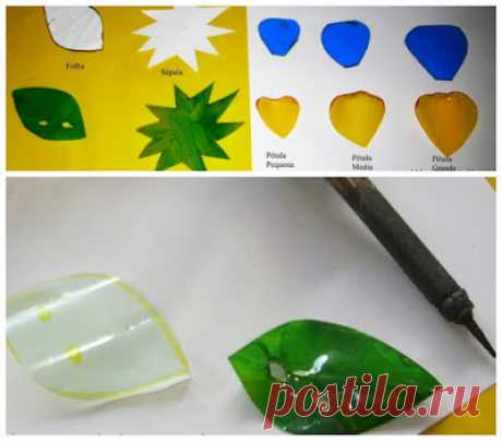 3 Tutoriales para hacer ramo de flores y aretes con botellas de plástico ~ Mimundomanual