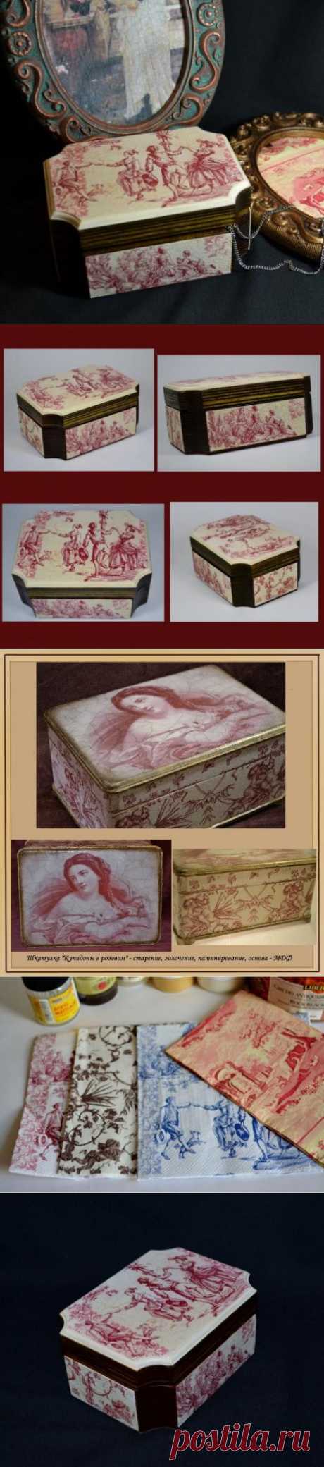 Туаль де жуи в декупаже. Шкатулка, мастер-класс и стилевое эссе от Екатерины Васильевой