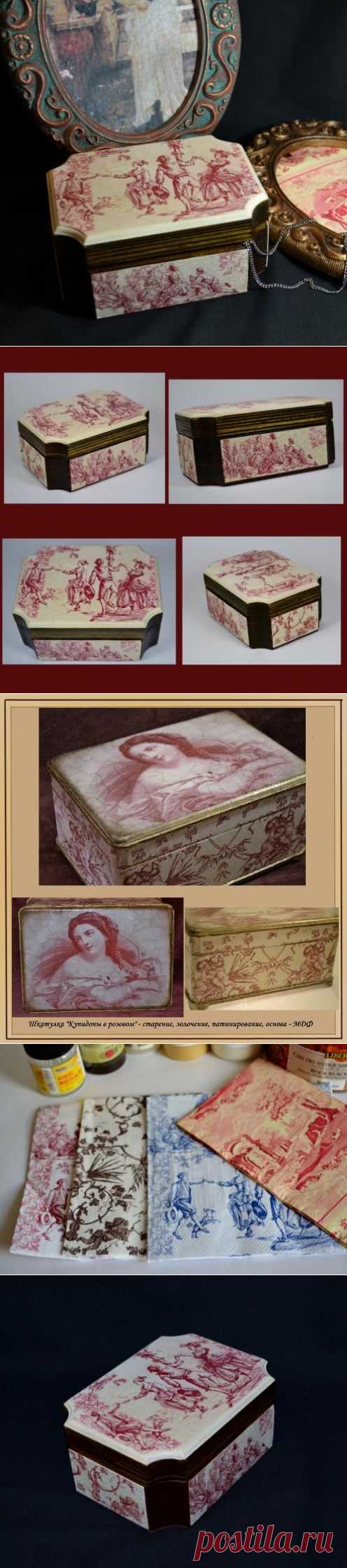 Туаль де жуи в декупаже. Шкатулка, мастер-класс и стилевое эссе от Екатерины Васильевой