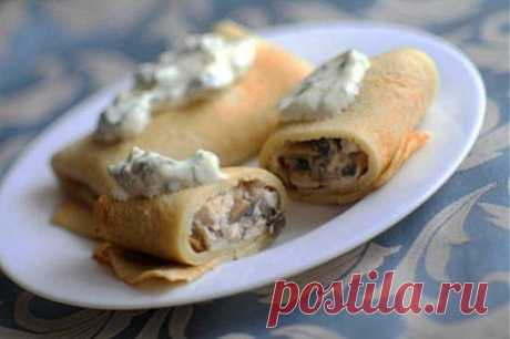 Блины с курицей, рецепт приготовления с фото / Простые рецепты
