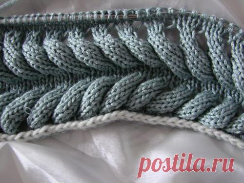 Азиатский колосок:: схема вязания спицами