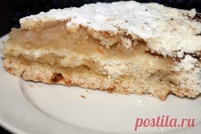 Засыпной пирог с яблоками