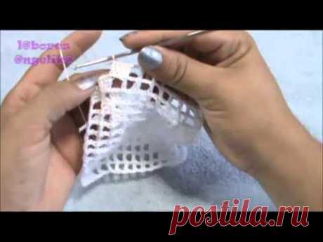 PARTE 1 DE 5: COMO TEJER UN MANTEL DE NOCHEBUENAS  A CROCHET.((DE LA HILERA 1 A LA 9))