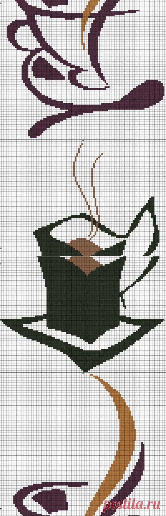 Кофе. Монохром 1 / Схемы вышивки крестиком / PassionForum - мастер-классы по рукоделию