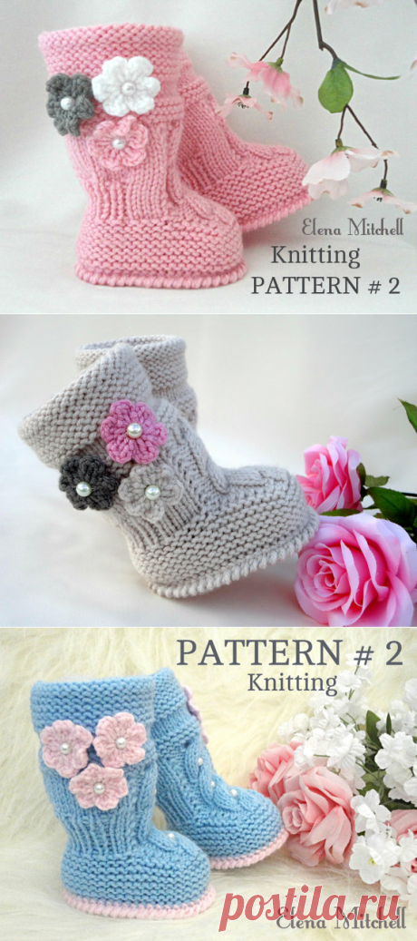 P A T T E R N Baby Booties Baby Girl Shoes Pattern Knitted
