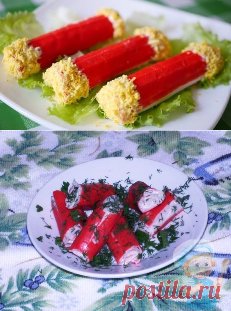 Крабовые палочки с сыром — домашняя закуска на скорую руку
