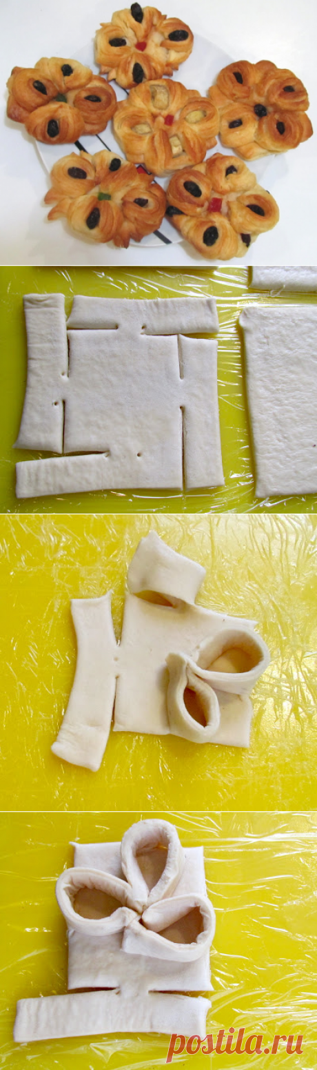 Роскошная идея выпечки слоек-"розанчиков"