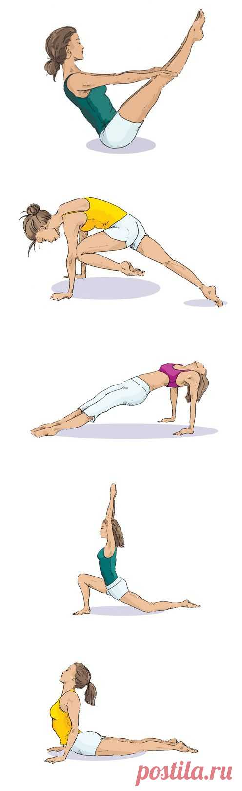 БЫТЬ В ФОРМЕ. Йога: пять простых упражнений для пресса